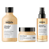 L’Oreal Professionnel Absolut Repair Shampoo 300ml, Hair Mask 250gm & Hair Serum 90ml